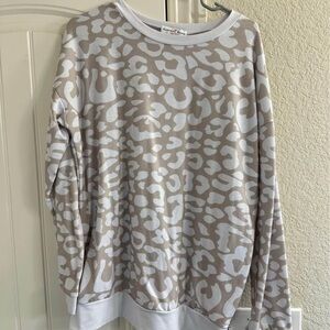 Leopard Print Crew Neck Sweater